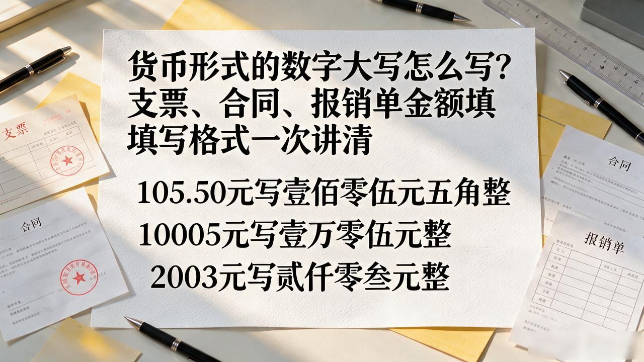 填支票大写金额规则_货币形式的数字怎么写_合同金额大写书写技巧