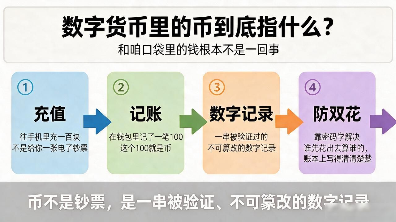 数字货币里的币到底指什么？和咱口袋里的钱根本不是一回事