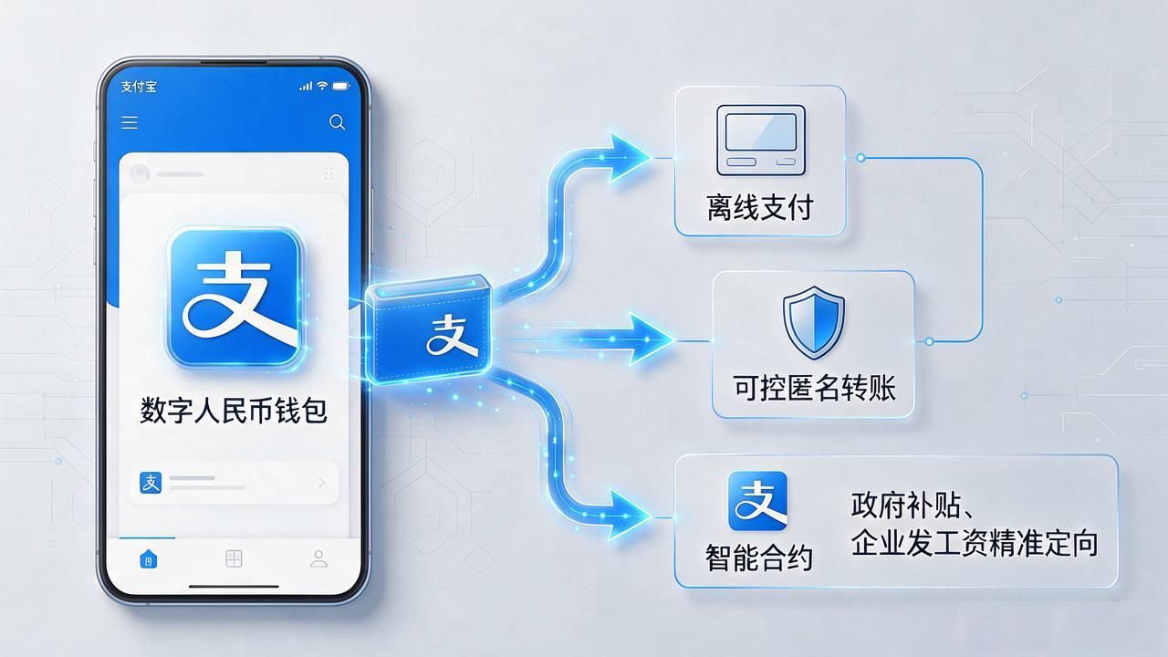 支付宝里的数字人民币钱包是啥？央行数字货币职能和定位一次说清