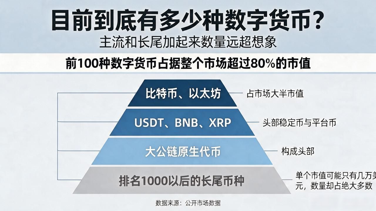 目前到底有多少种数字货币？主流和长尾加起来数量远超想象