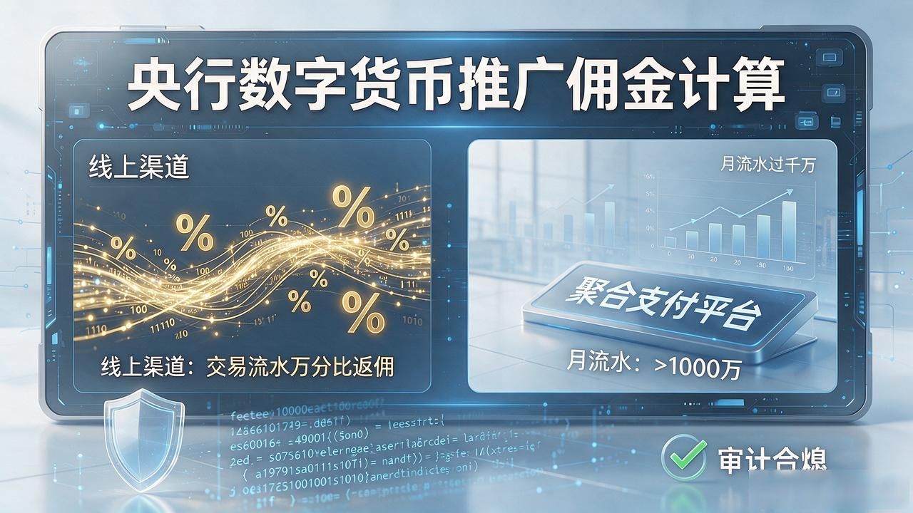央行数字货币推广佣金怎么算？地推和线上渠道的收益差异全说清