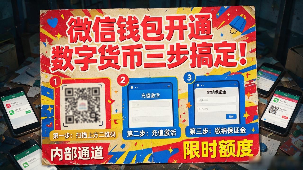 微信钱包开通数字货币，网上那些"三步搞定"靠谱吗