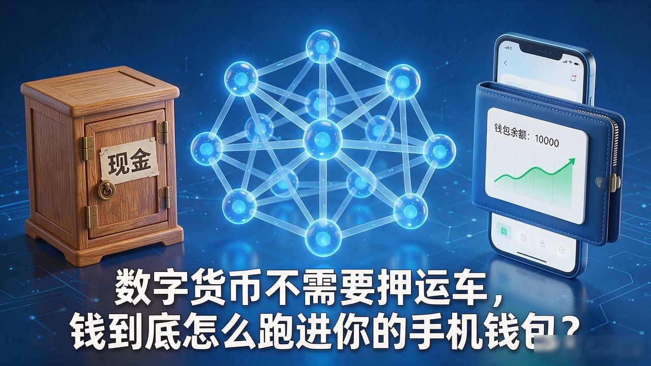 数字货币不需要押运车，钱到底怎么跑进你的手机钱包